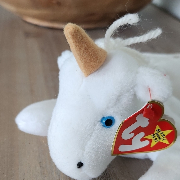 π¦ Ty Beanie Baby βMysticβ the Unicorn 1993 β Non-Iridescent Horn, Vintage - Picture 3 of 16